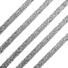 1x/2x/3x Yards (6,10,15,30)mm Metallic Glittery Flat Braid Trim - Gold or Silver