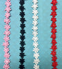 2x Yards 12mm Guipure Embroidered Daisy Flower Lace Trim - Pick your Colour