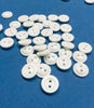 50x Black or White 12mm Two-Hole Buttons for Craft and Sewing