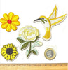 1x Set Multi Pcs Birds & Flowers Theme Sew-On Iron-On Embroidered Patches