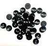 50x Black or White 12mm Two-Hole Buttons for Craft and Sewing