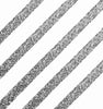 1x/2x/3x Yards (6,10,15,30)mm Metallic Glittery Flat Braid Trim - Gold or Silver