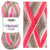 1x King Cole Cottonsoft Crush DK 100% Cotton Crochet and Knitting Yarn 100g