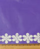 1x Yard 25mm 6 Petals White Soft Flower Lace Trim