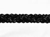 2x Yards 30mm Black Floral Scallop Flower Soft Elasticised Lace Trim