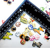 50pcs Wood Buttons Pet Animals Various Design for Sewing Craft Embellishment