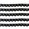 4x Yards Black Crochet Like 15mm Scalloped Soft Cotton Lace Trim Embellishment