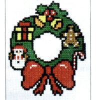 1x TWU Christmas Holiday Themed Make Your Own Mini Cross Stitch Card Kit