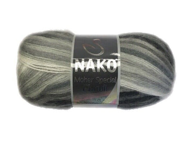 1x Nako Moher Special Ebruli 80% Premium Acrylic 10% Mohair 10% Wool 100g