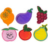 6x Multi Design Fruits & Vegetable Theme Sew-On Iron-On Applique Patches