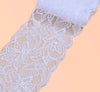 1 Yard Wide Bright Coloured  80mm Elastic Scallop Polyester Floral Lace Trim