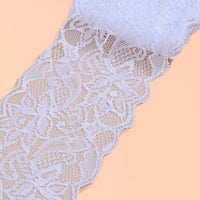 1 Yard Wide Bright Coloured  80mm Elastic Scallop Polyester Floral Lace Trim