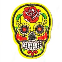 1X Embroidered Sugar Skull Iron On Sew On on Applique Patches