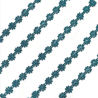 2x Yards 12.5mm  Guipure Embroidered Daisy Flower Lace Trim - Pick your Colour