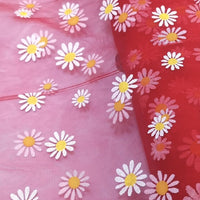 1.5 Yards 150mm Fancy Flower Daisy or Peacock Ribbon Soft Tulle Organza Mesh