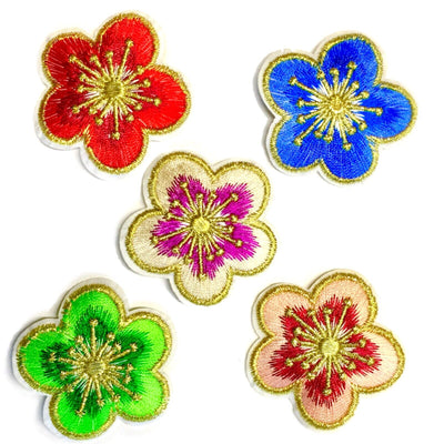 Multi Pcs Flower Theme Sew-On Iron-On Embroidered Applique Patches