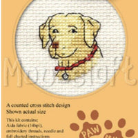 1x Mouseloft Paw Prints Dogs & Puppies Mini Cross Stitch Kit