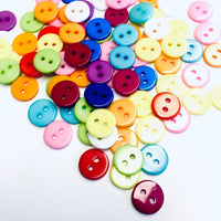 100 pcs Multicolour Acrylic Craft Buttons