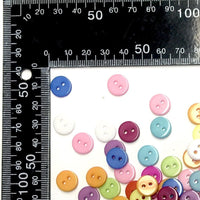 100 pcs Multicolour Acrylic Craft Buttons