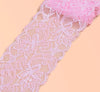 1 Yard Wide Bright Coloured  80mm Elastic Scallop Polyester Floral Lace Trim