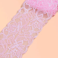 1 Yard Wide Bright Coloured  80mm Elastic Scallop Polyester Floral Lace Trim