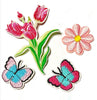 1x Set Multi Pcs Birds & Flowers Theme Sew-On Iron-On Embroidered Patches