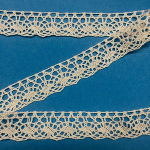 2x Meters 32mm/35mm Crochet Like Cotton Lace Trim - Red or Beige