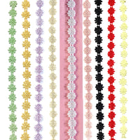 2x Yards 12.5mm  Guipure Embroidered Daisy Flower Lace Trim - Pick your Colour