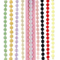 2x Yards 12.5mm  Guipure Embroidered Daisy Flower Lace Trim - Pick your Colour
