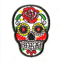 1X Embroidered Sugar Skull Iron On Sew On on Applique Patches