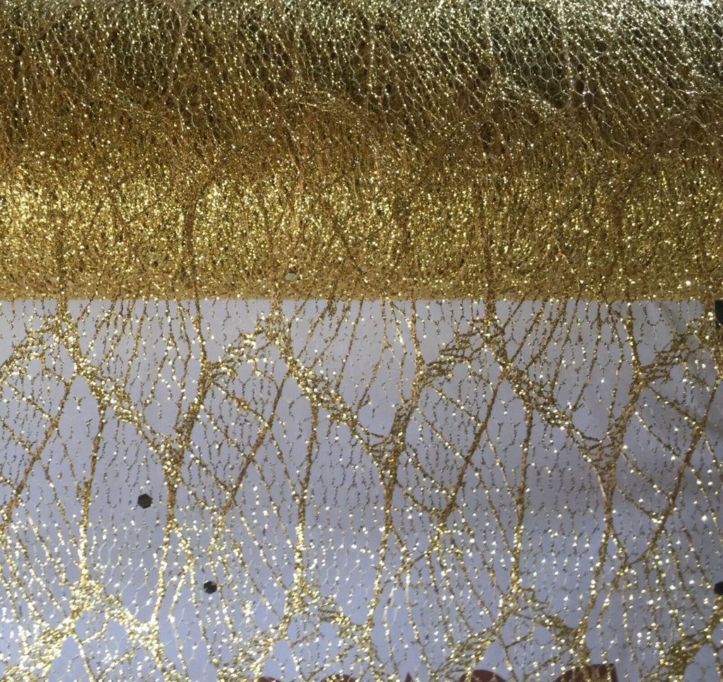 1x Yards 470mm (18.5inch wide) Sequin and Glitter Tulle Fabric Mesh