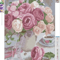 1x 5D Full Drill Flower Theme Resin Diamond Art Dots Embroidery Painting Art Kit