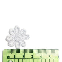 24x White Daisy Flower 20mm/25mm Embroidered Giupure Sew on Applique Patches