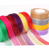 25 Yards (1x Roll) 12mm Sheer Organza Polyester Ribbon Trim