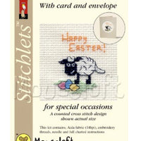 1x Mouseloft Stitchlets Celebration Card Mini Cross Stitch Kit with Cards