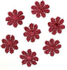 24x Colourful 25mm Daisy Flower Embroidered AB Giupure Sew on Applique Patch