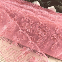 2x Yards Bright Coloured 65mm Wide Scalloped Polyester Lace Trim