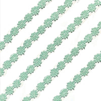 2x Yards 12.5mm  Guipure Embroidered Daisy Flower Lace Trim - Pick your Colour