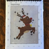 1x TWU Christmas Holiday Themed Make Your Own Mini Cross Stitch Card Kit