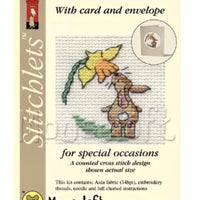 1x Mouseloft Stitchlets Celebration Card Mini Cross Stitch Kit with Cards
