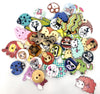 50x Mix Design Flowers, Butterflies, Animals etc.Wood Buttons for Craft & Sewing