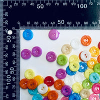 100 pcs Multicolour Acrylic Craft Buttons