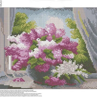 1x 5D Full Drill Flower Theme Resin Diamond Art Dots Embroidery Painting Art Kit