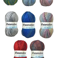 Cygnet Watercolour DK 100g Yarn for Crochet and Knitting