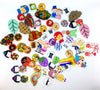 50x Mix Design Flowers, Butterflies, Animals etc.Wood Buttons for Craft & Sewing