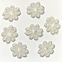 24x Colourful 25mm Daisy Flower Embroidered AB Giupure Sew on Applique Patch