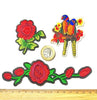 1x Set Multi Pcs Birds & Flowers Theme Sew-On Iron-On Embroidered Patches