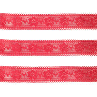 2.5 Yards Bright Coloured 45mm Flower Silhoutte Lace Trim