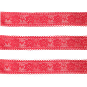 2.5 Yards Bright Coloured 45mm Flower Silhoutte Lace Trim