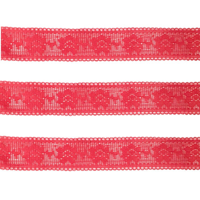 2.5 Yards Bright Coloured 45mm Flower Silhoutte Lace Trim